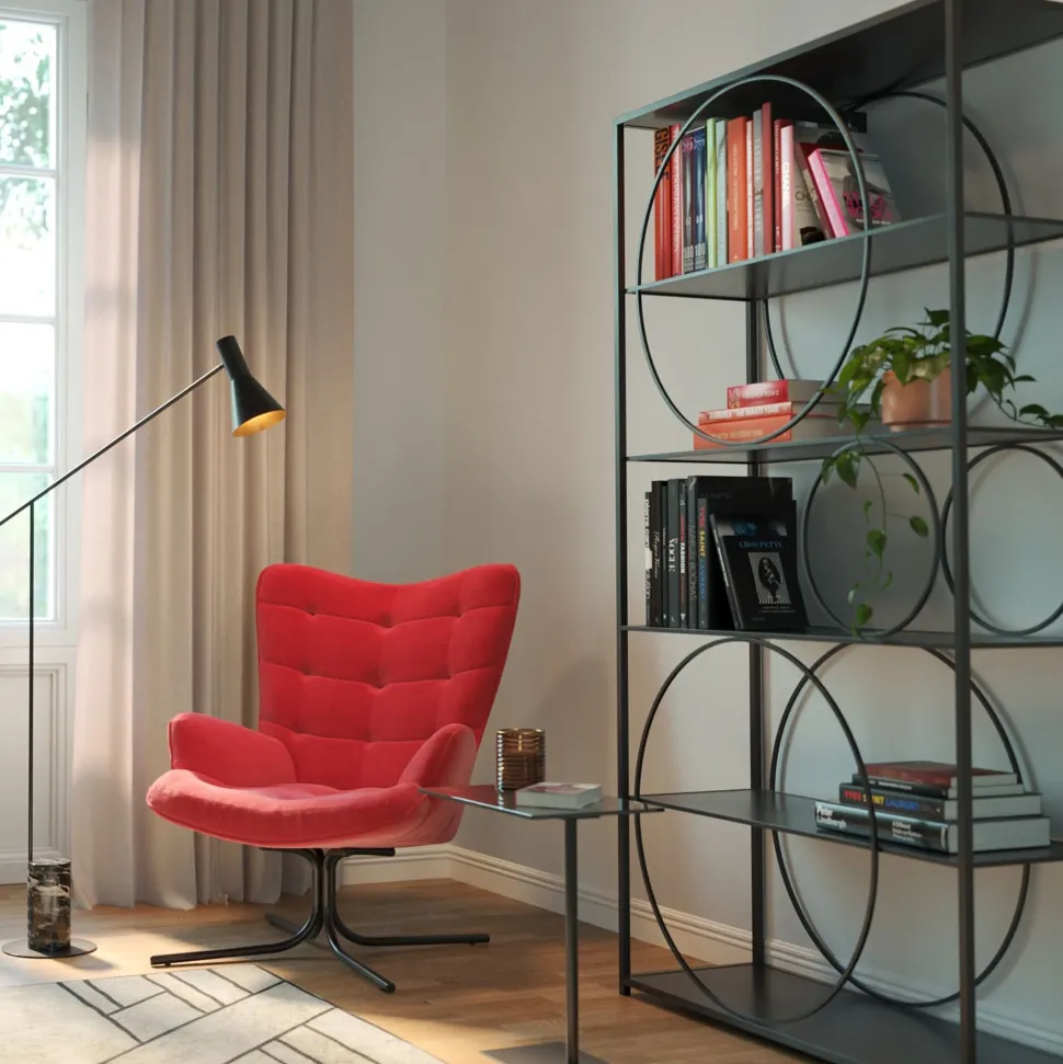 Regal Circle Schwarz 100x200cm