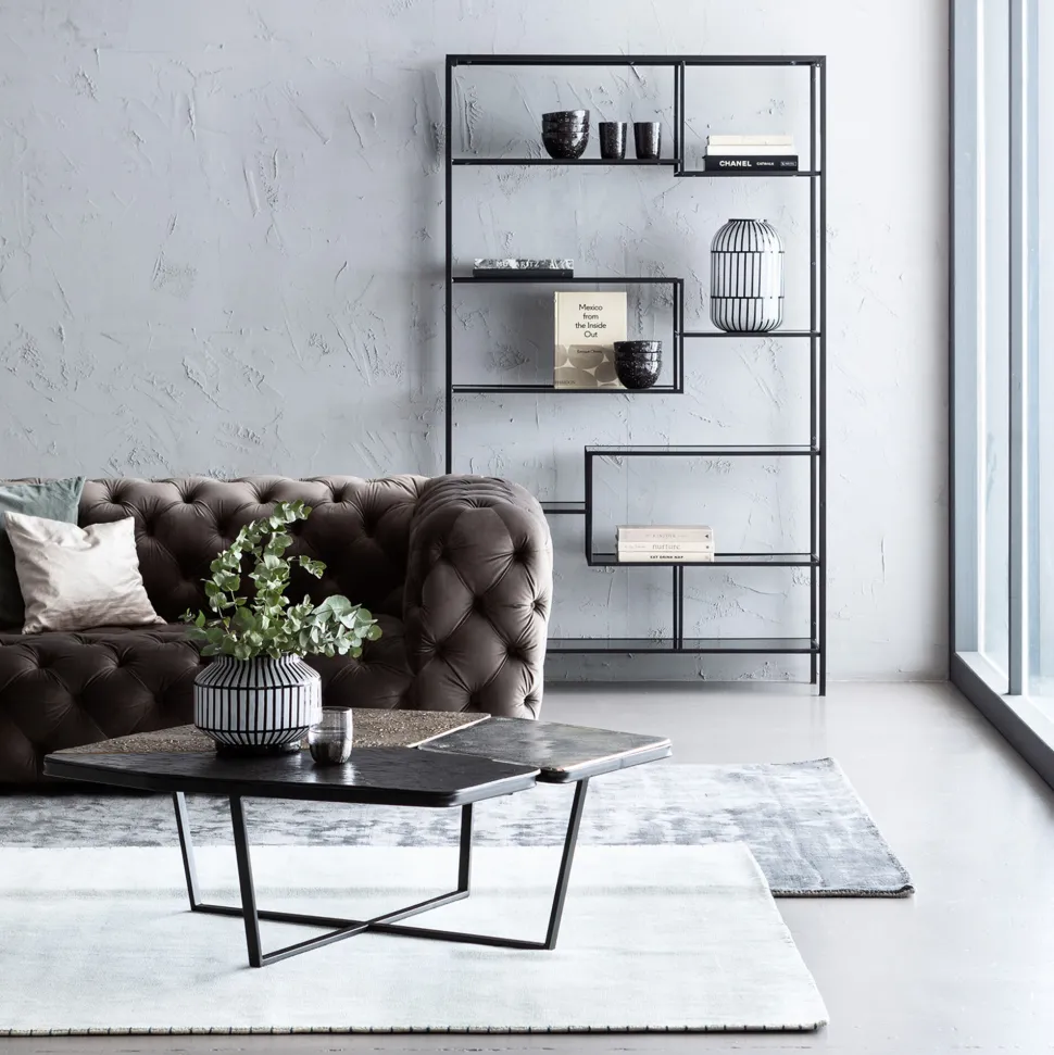 Regal Loft Schwarz 115x195cm