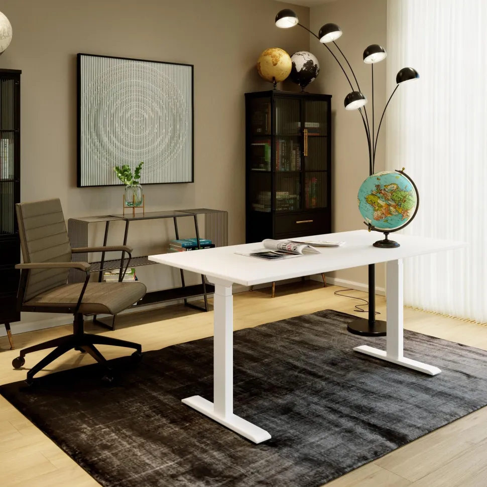 Schreibtisch Office Smart Weiß Weiß 120x60