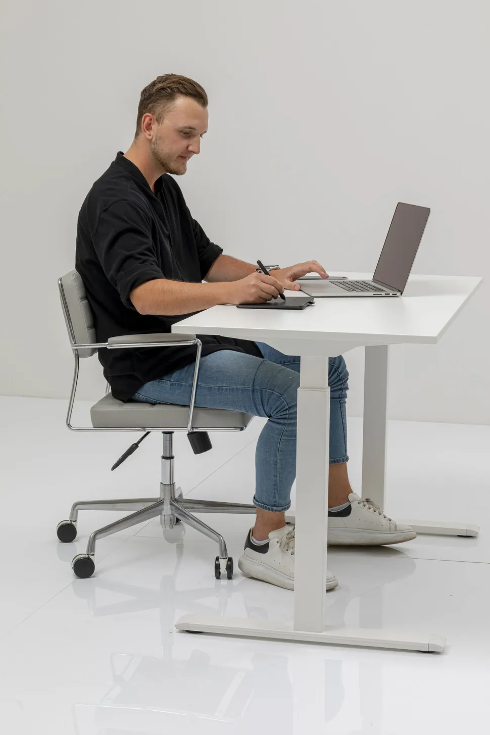 Schreibtisch Office Smart Weiß Weiß 160x80