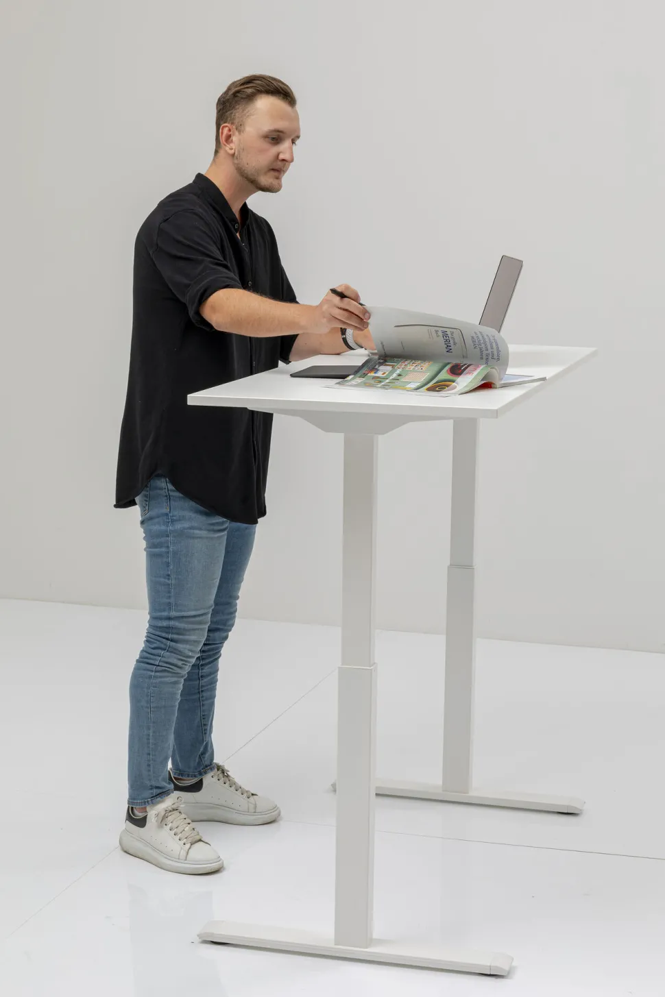 Schreibtisch Office Smart Weiß Weiß 160x80