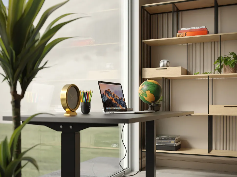 Schreibtisch Office Smart Schwarz Schwarz 140x70