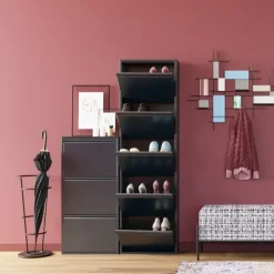 Schuhkipper Caruso 3-er Anthrazit