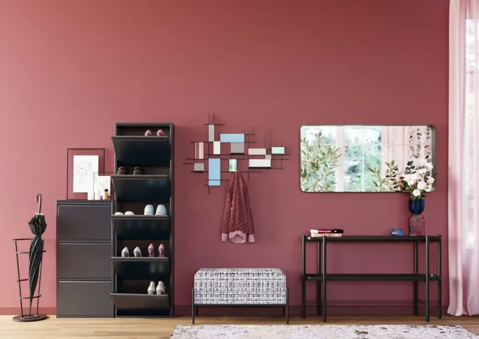 Schuhkipper Caruso 3-er Anthrazit