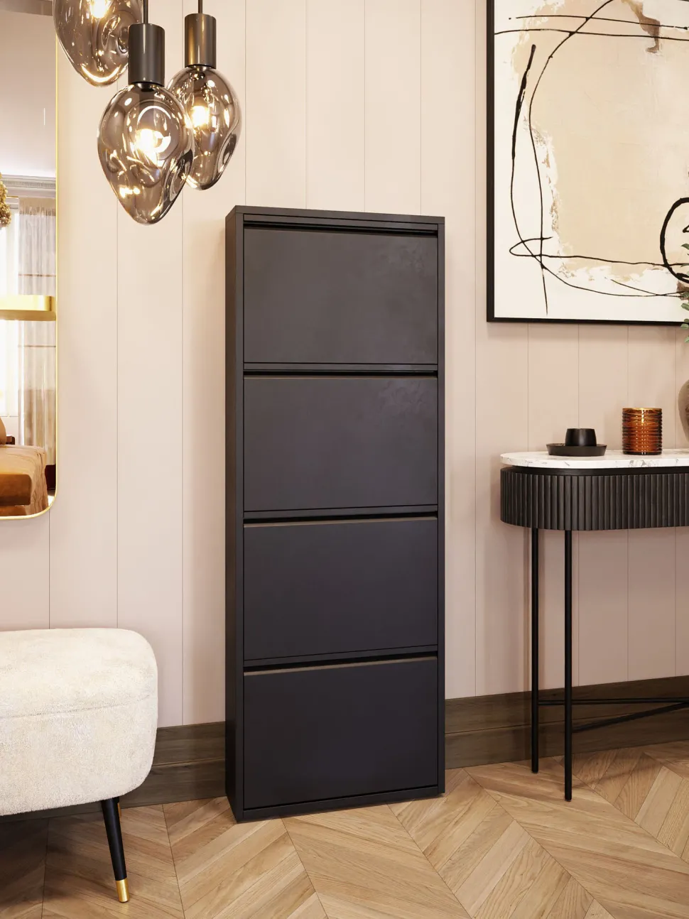 Schuhkipper Caruso 4-er Schwarz