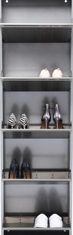 Schuhkipper Caruso 5-er silber/geflext