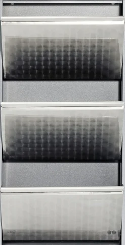 Schuhkipper Caruso 3-er silber/geflext