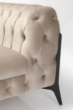 Sessel Bellissima Velvet Taupe 120cm