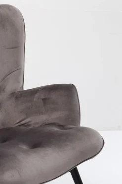 Sessel Black Vicky Velvet Grau