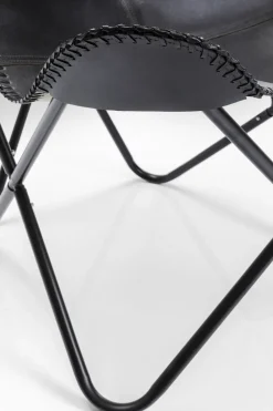 Sessel California Leder Schwarz