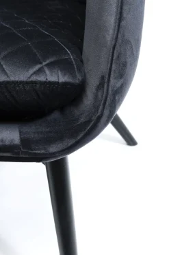 Sessel Tudor Velvet Schwarz