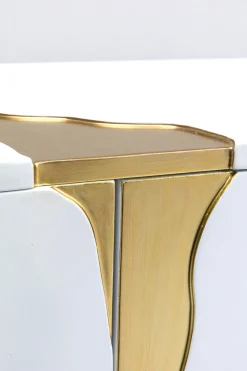 Sideboard Cracked Weiß Gold 165x80cm