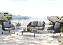 Sitzgruppe Elba Grau Quattro(4/tlg.)