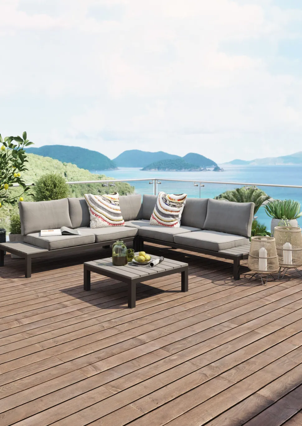 Sitzgruppe Holiday Schwarz (4/tlg.)