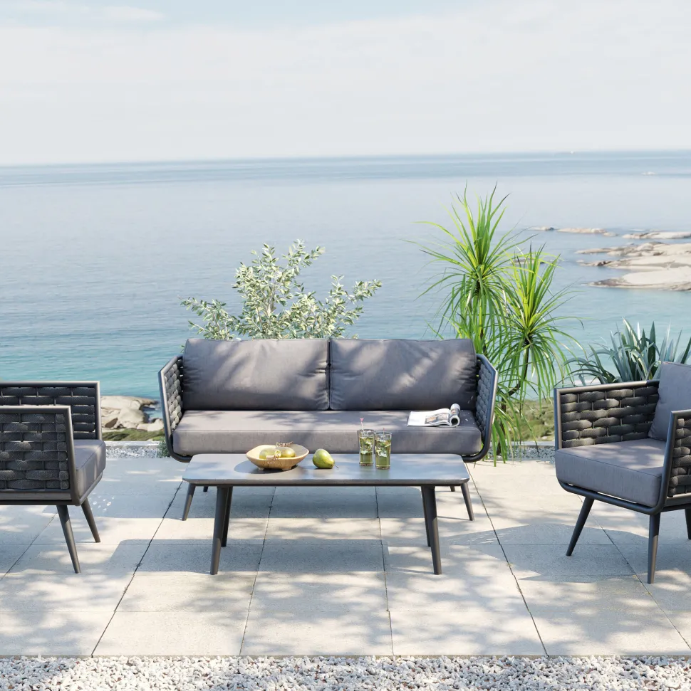 Sitzgruppe Rimini Anthracit (4/tlg.)