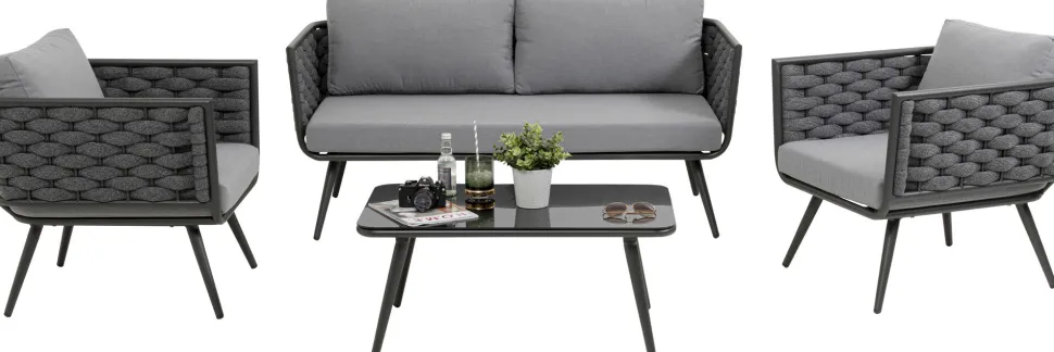 Sitzgruppe Rimini Anthracit (4/tlg.)