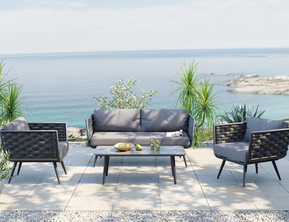 Sitzgruppe Rimini Anthracit (4/tlg.)