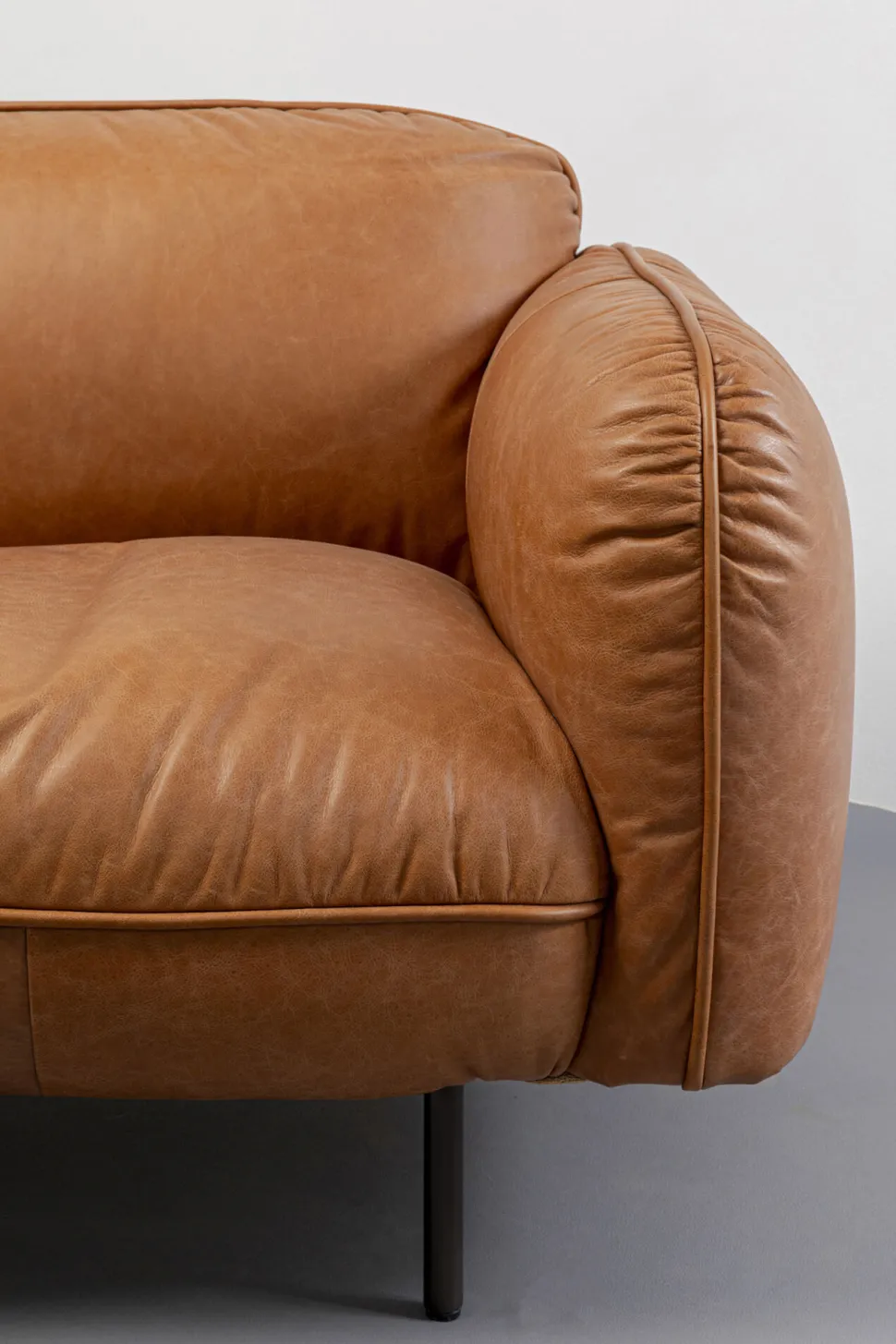 Sofa Calgary Smart Leder Hellbraun 228cm