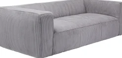 Sofa Cubetto Cord 3-Sitzer Hellgrau 220cm