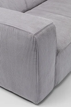 Sofa Cubetto Cord 3-Sitzer Hellgrau 220cm