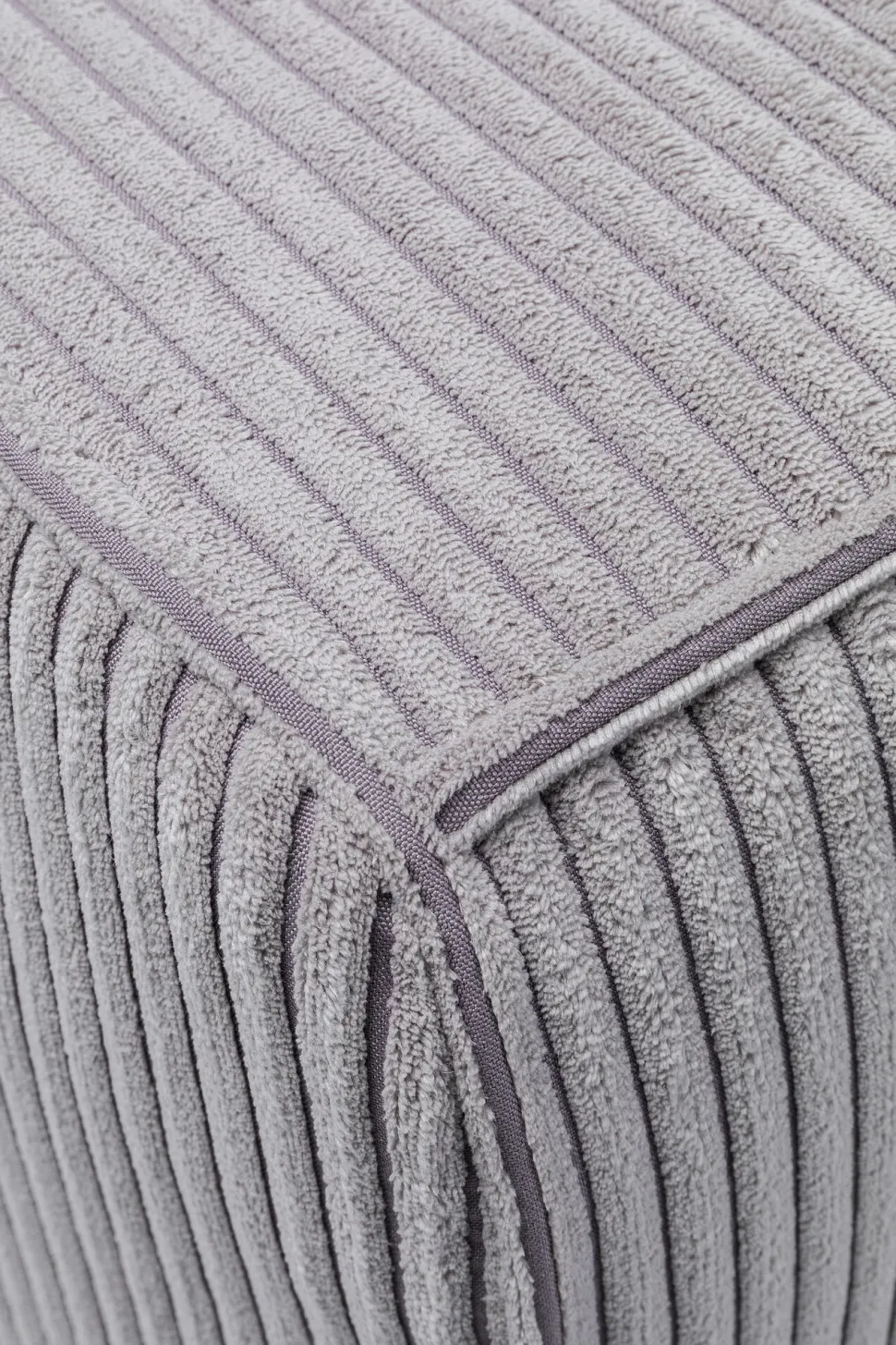 Sofa Cubetto Cord 3-Sitzer Hellgrau 220cm