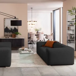 Sofa Cubetto 3-Sitzer Dunkelgrau 220cm