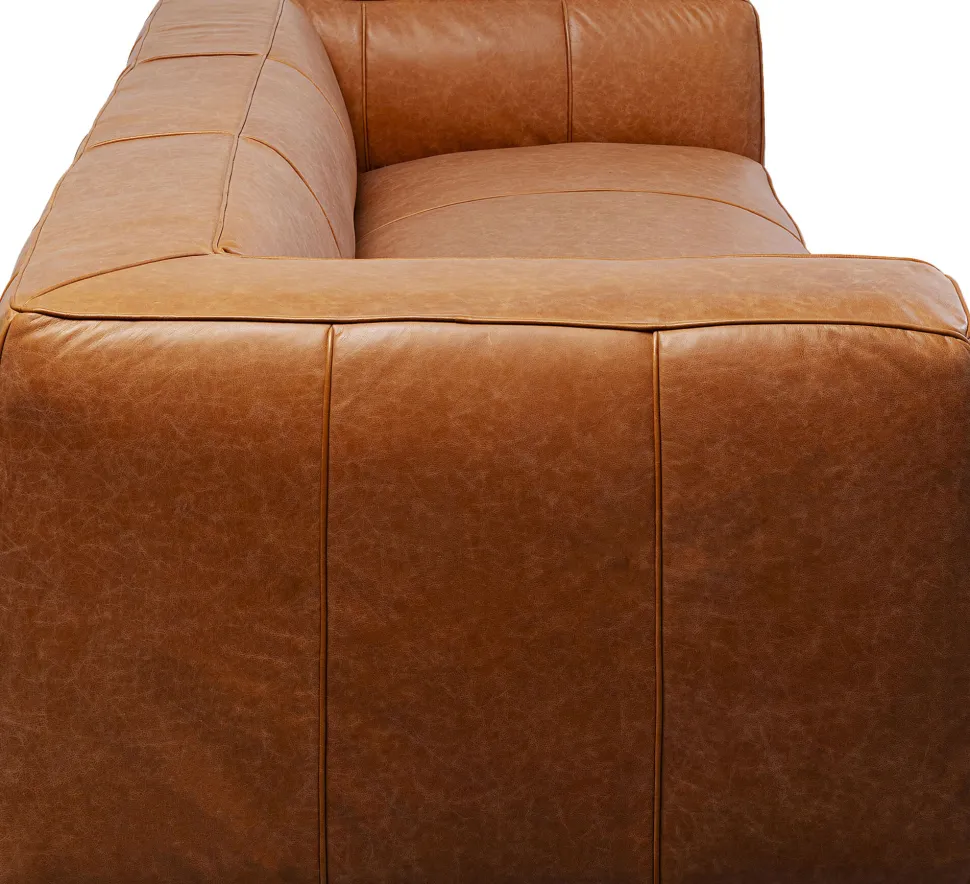 Sofa Cubetto Smart Leder Hellbraun 220cm