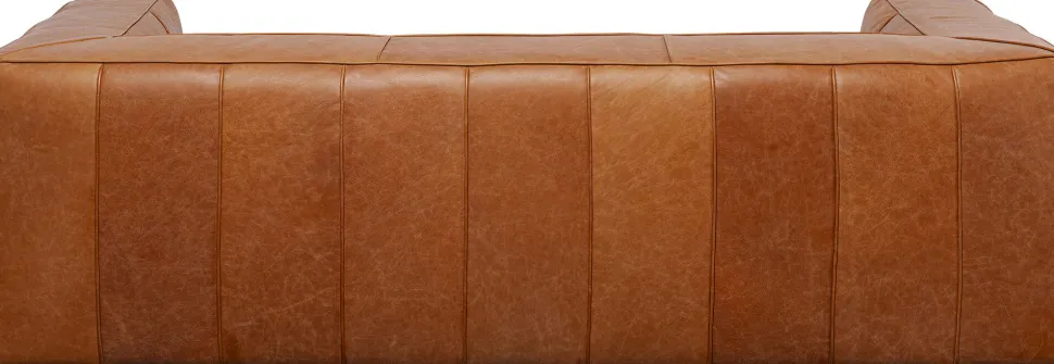 Sofa Cubetto Smart Leder Hellbraun 220cm