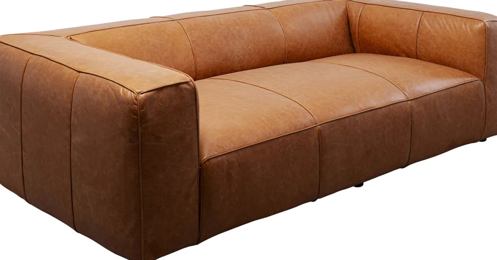 Sofa Cubetto Smart Leder Hellbraun 220cm