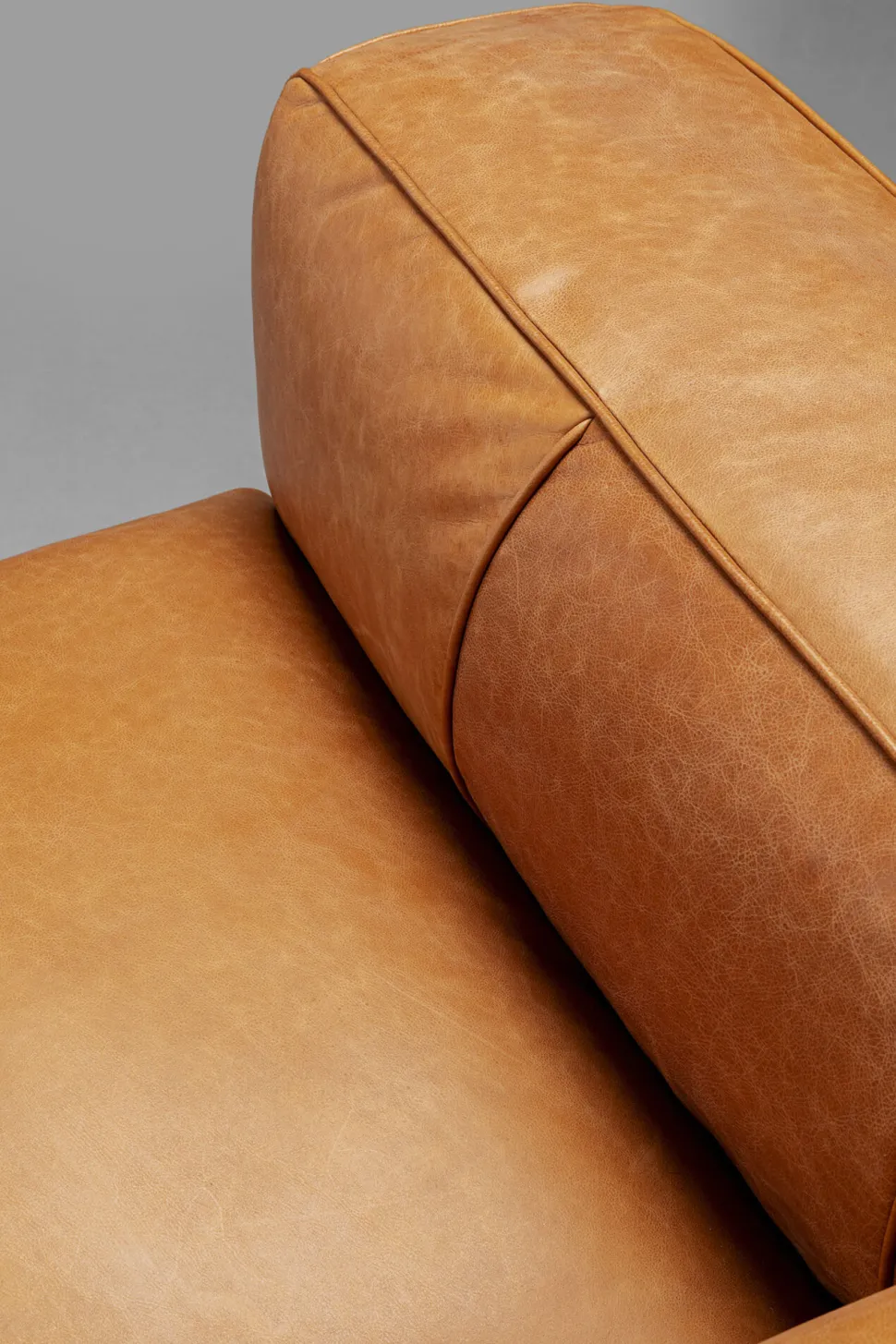 Sofa Cubetto Smart Leder Hellbraun 220cm