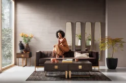 Sofa Loft 3-Sitzer Braun