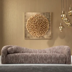 Sofa 3-Sitzer Livia Melange Braun 261cm
