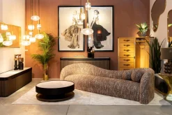 Sofa 2-Sitzer Livia Melange Braun 201cm