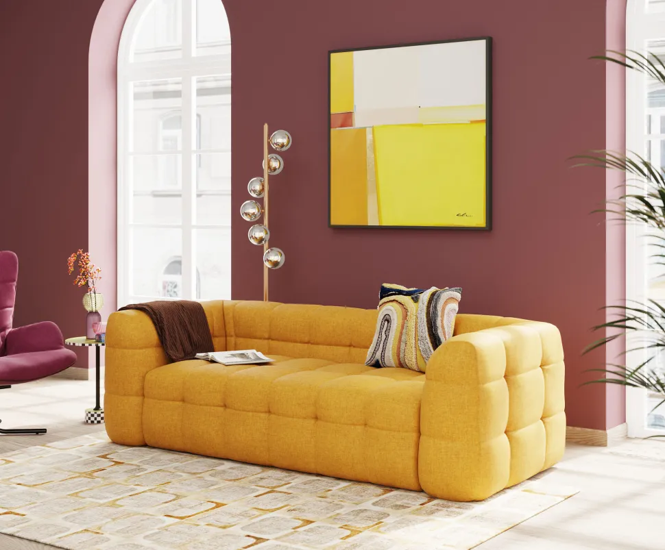 Sofa 3-Sitzer Salamanca Gelb 240cm