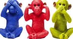 Spardose Monkey Mizaru Blau