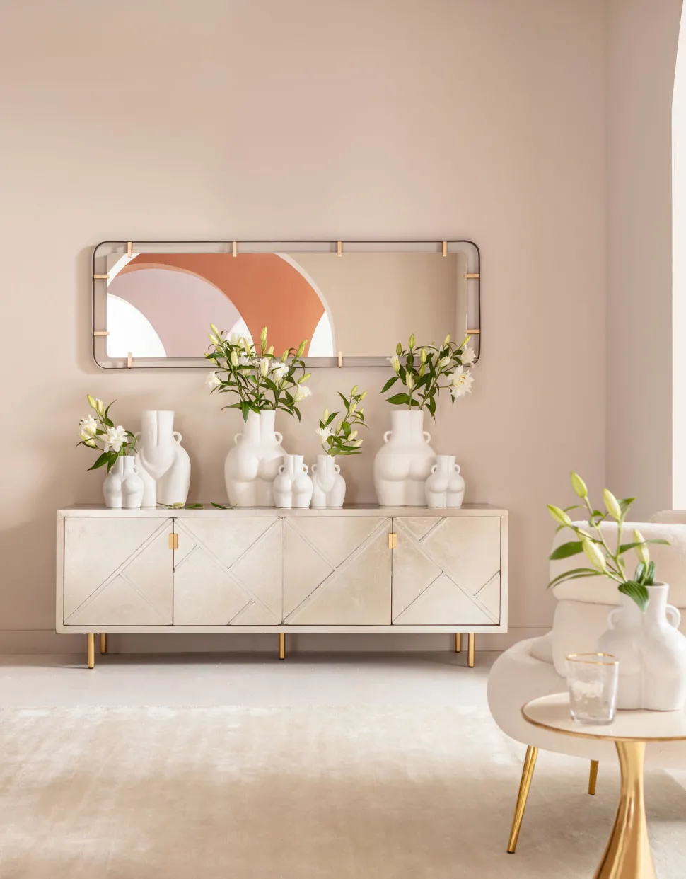 Spiegel Betsy Frame Rectangular Metal 55x165cm