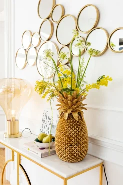 Spiegel Bubbles Brass 38x93cm