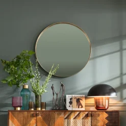 Spiegel Curve Brass Ø100