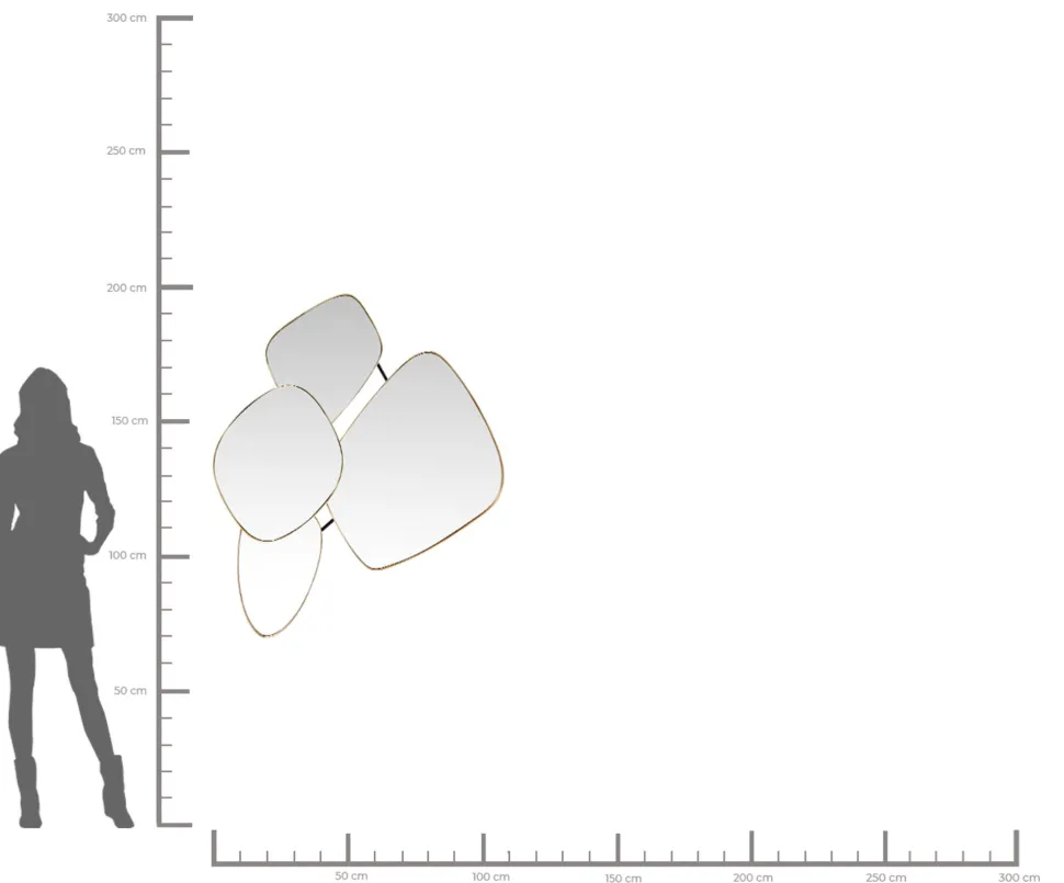 Spiegel Shapes 130x110cm