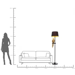 Stehleuchte Animal Parrot Gold 176cm