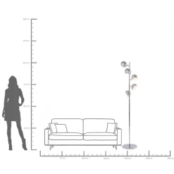 Stehleuchte Calotta Chrome 5er