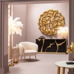 Stehleuchte Feather Palm Weiß 165cm