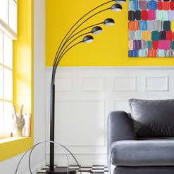 Stehleuchte Five Fingers Schwarz Matt