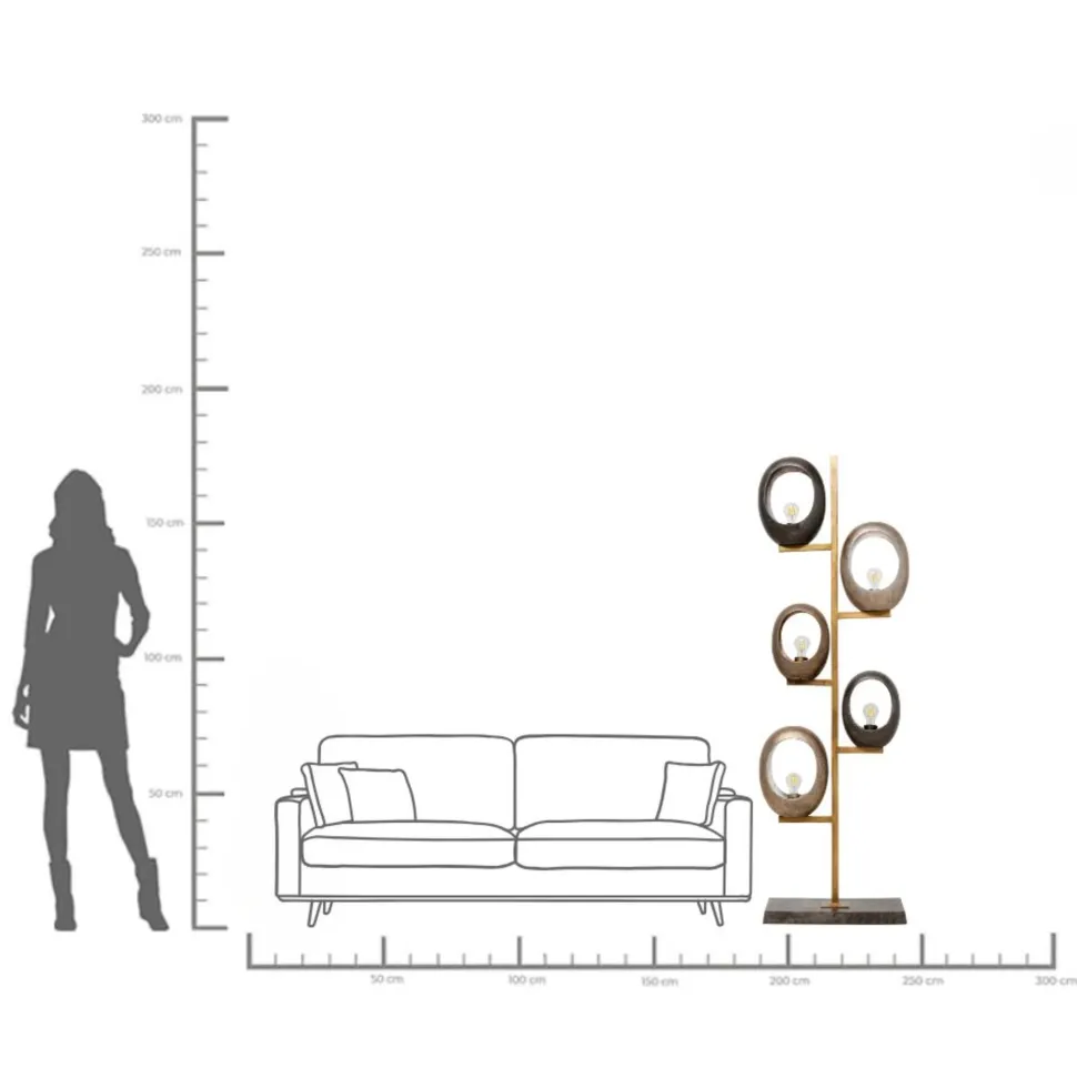 Stehleuchte Five Loops 173cm