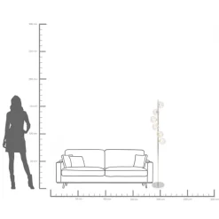 Stehleuchte Scala Balls Chrome 160cm