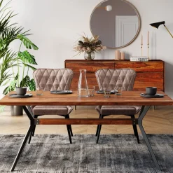 Stuhl Black Marshall Velvet Grau