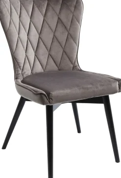 Stuhl Black Marshall Velvet Grau