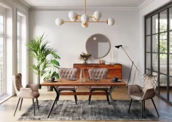 Stuhl Black Marshall Velvet Grau