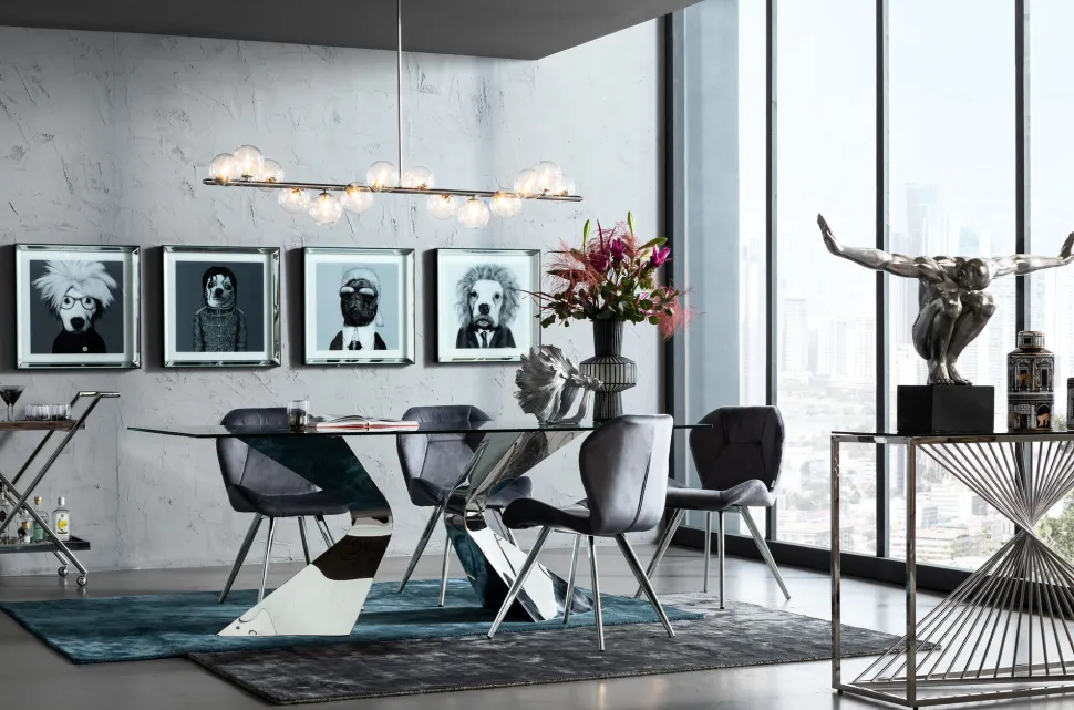 Stuhl Viva Grau Chrom