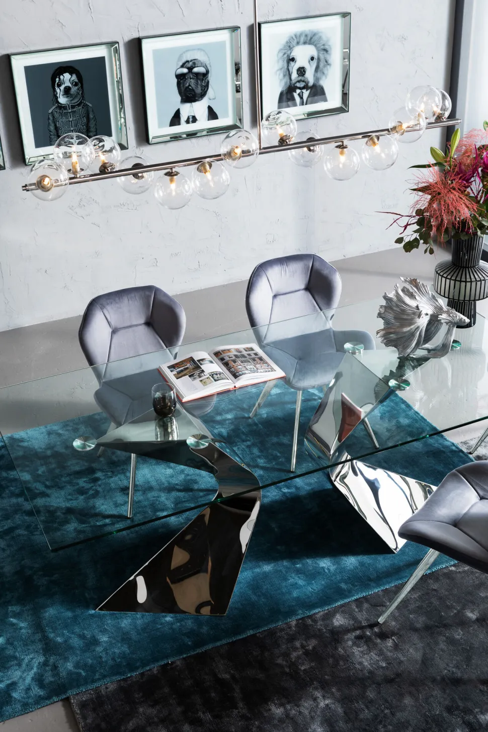 Stuhl Viva Grau Chrom